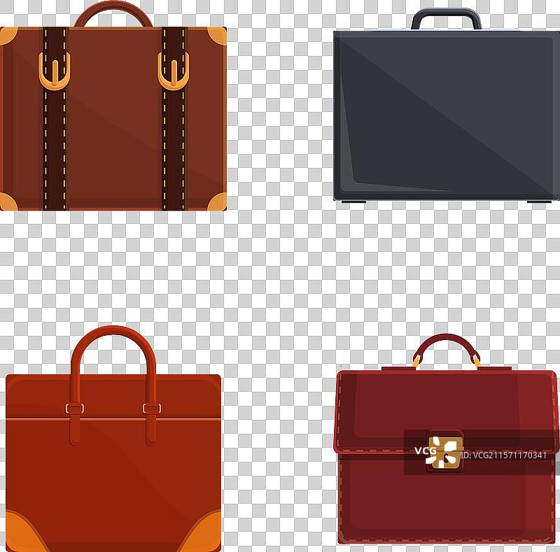 卡通商务公文包图标集图片素材