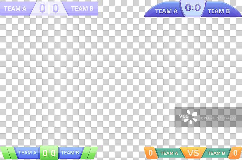 卡通风格的记分板图标集合图片素材