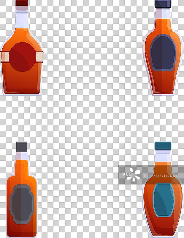 苏格兰威士忌图标卡通系列各种酒精饮品图片素材