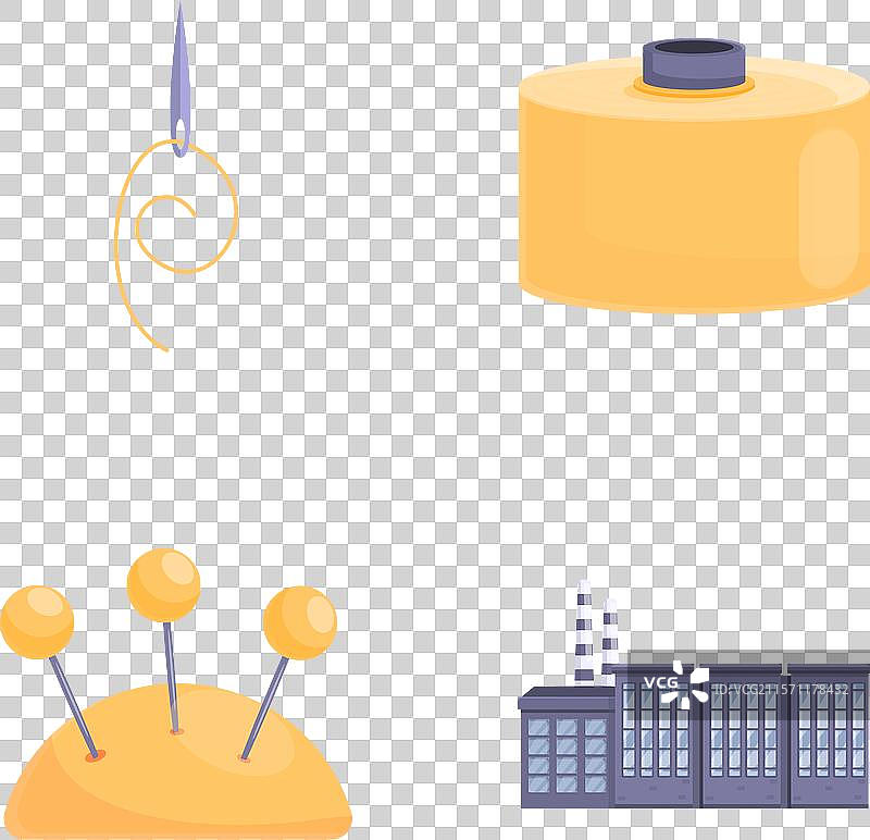 纺织厂图标集 卡通线圈图片素材