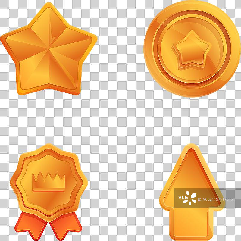 卡通风格的各种排名图标集图片素材