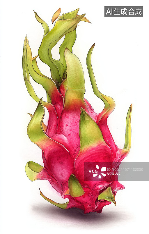 【AI数字艺术】火龙果的鲜艳外观图片素材