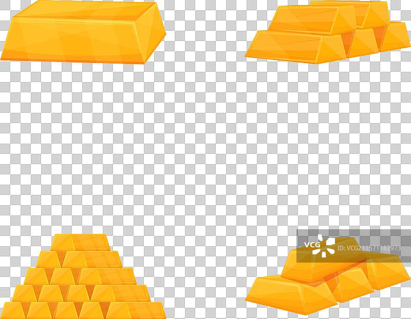 卡通金色宝藏图标集图片素材