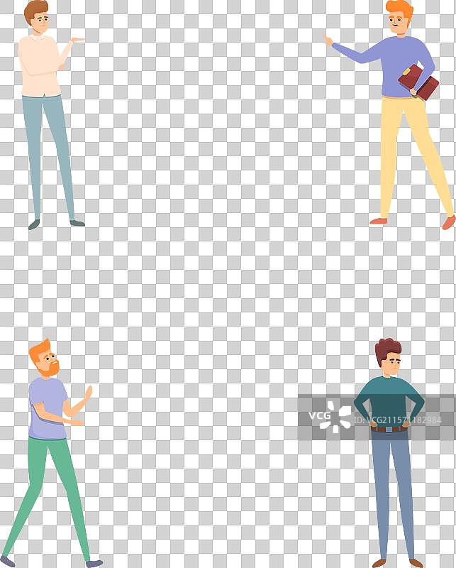 选择概念图标集卡通人物图片素材