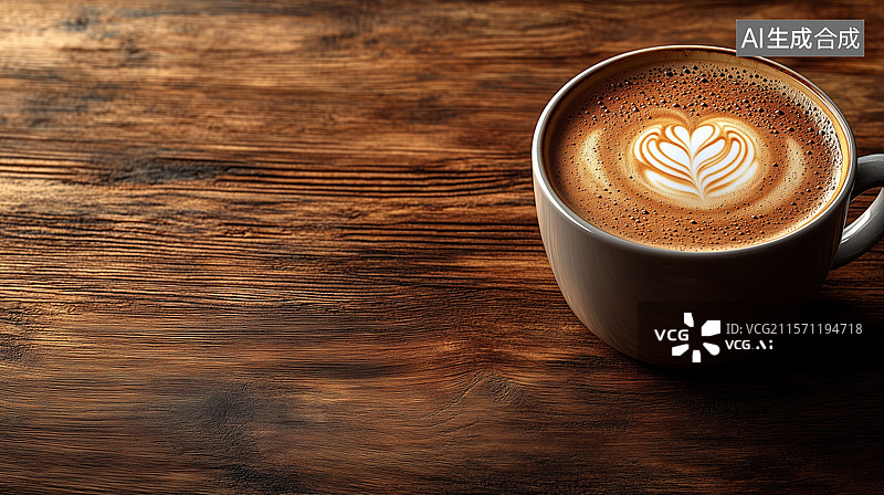 【AI数字艺术】一杯咖啡的温暖时光图片素材