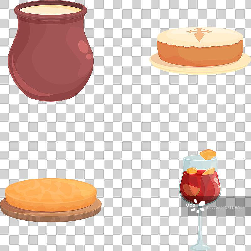 西班牙美食图标卡通传统系列图片素材