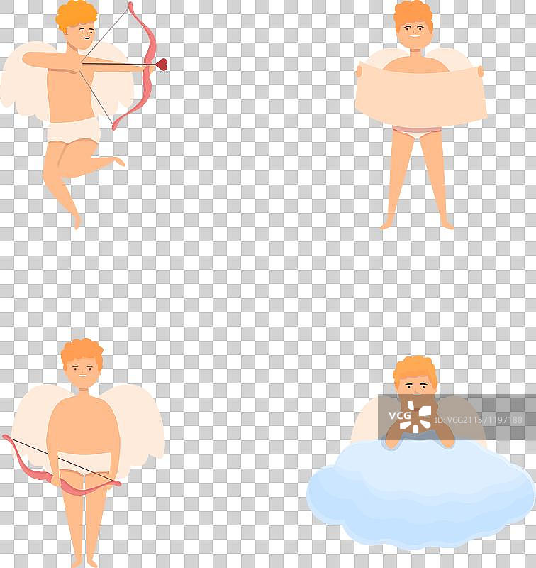 可爱的小天使图标卡通系列图片素材