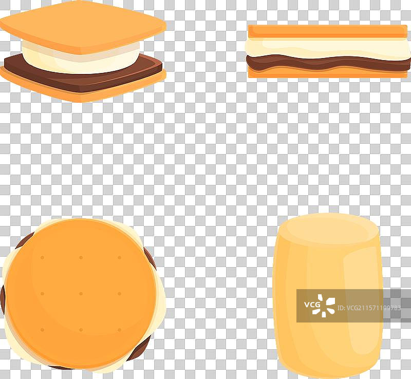 卡通快餐元素套装图片素材