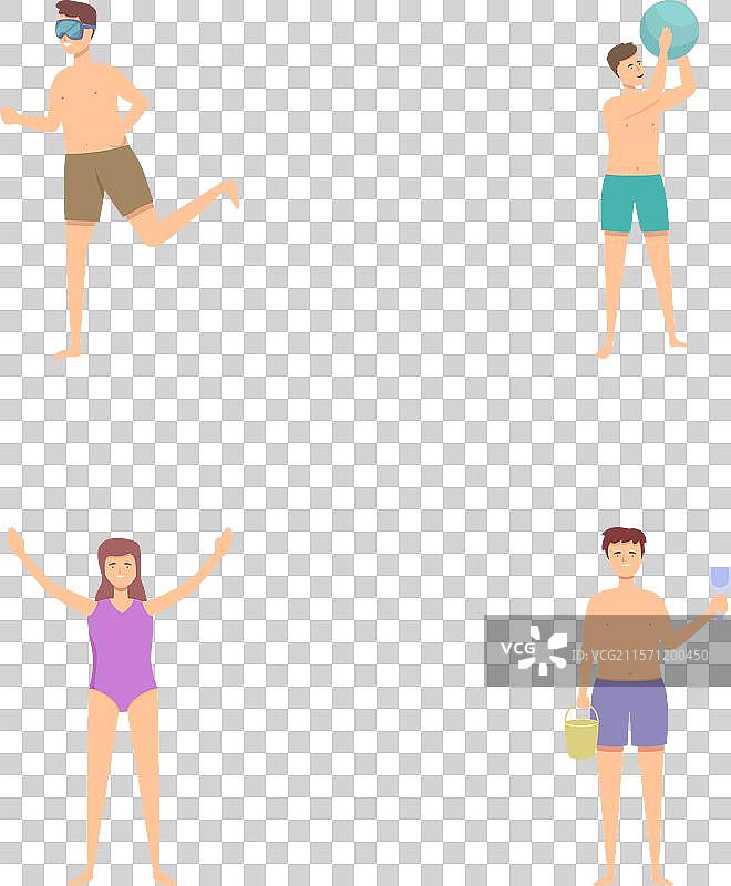 夏季海滩度假剪贴画合集图片素材