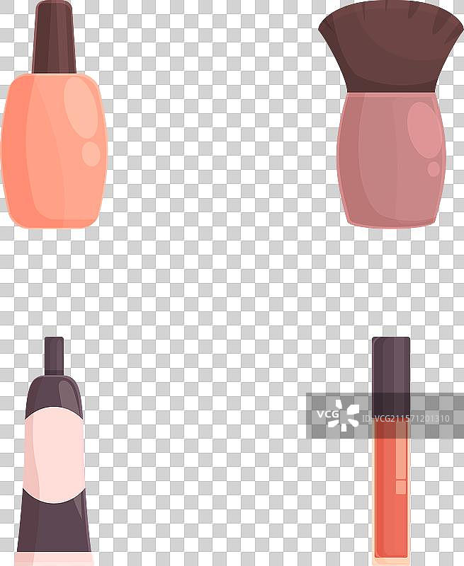 四个美容产品图标的集合图片素材