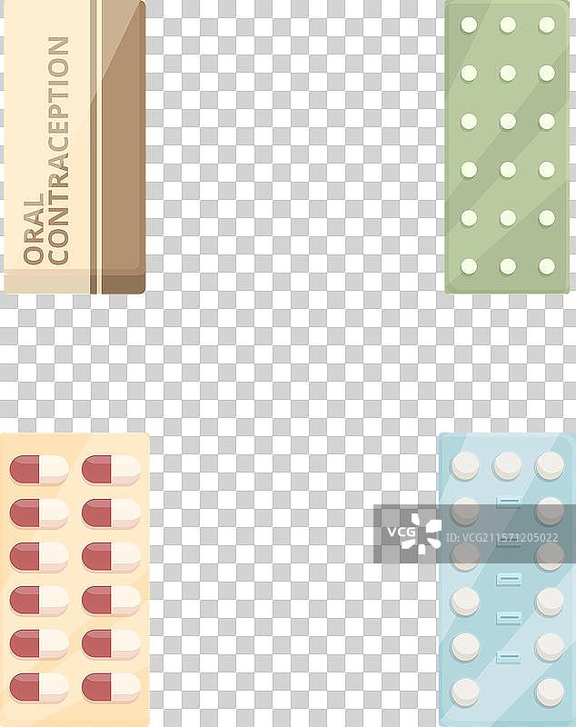 各种避孕药片包装图片素材