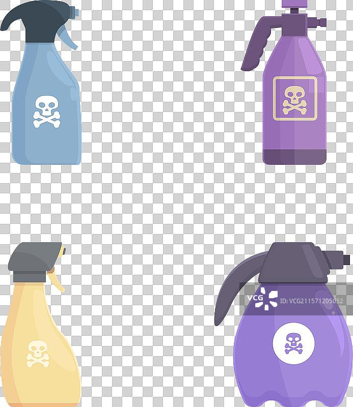 一组危险清洁用品图标图片素材