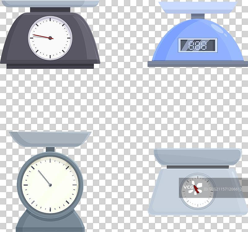 四个厨房秤的组合图片素材