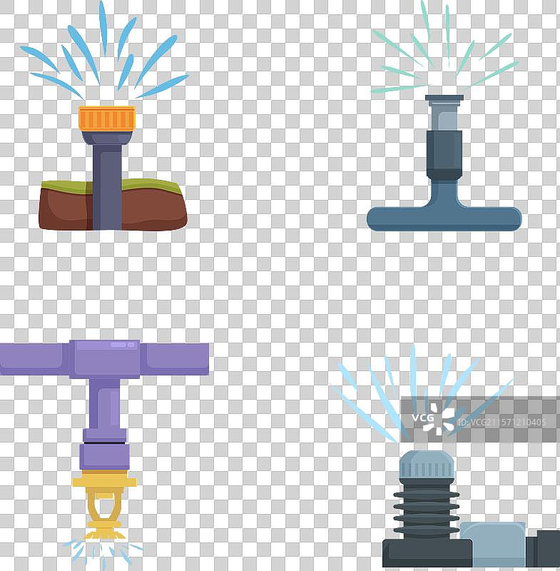 灌溉喷头图标集图片素材