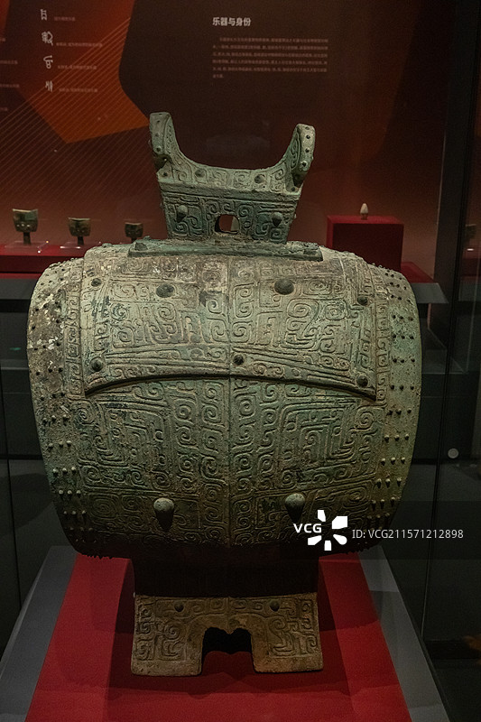 北京大运河博物馆看见殷商展铜鼓商代1977年崇阳县白霓镇出土湖北省博物馆藏品图片素材