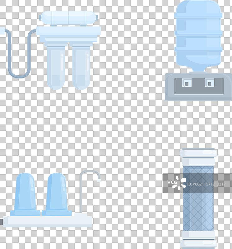 水过滤系统图标集图片素材