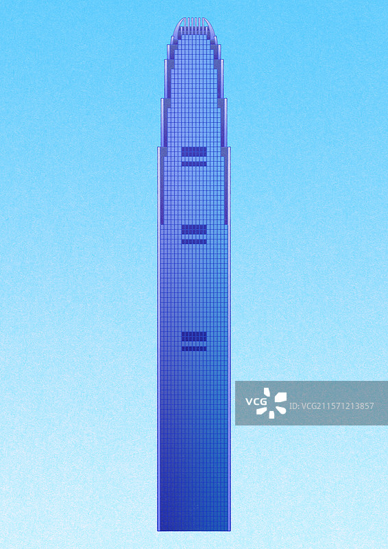 国际金融中心二期香港岛中环金融街楼盘 世界级金融中心著名地标 新国风城市建筑地标彩色渐变弥散肌理质感图片素材