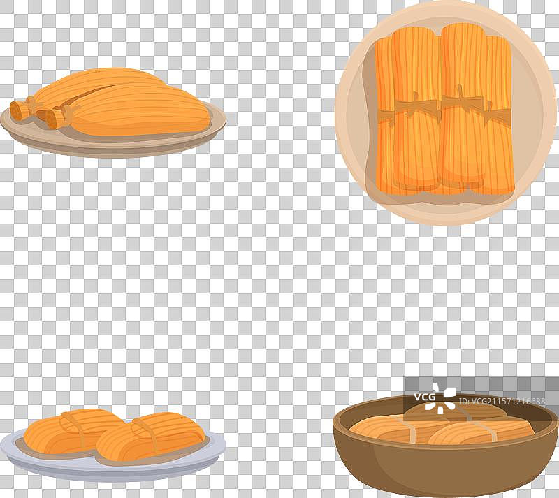 传统墨西哥玉米饺子集合图片素材