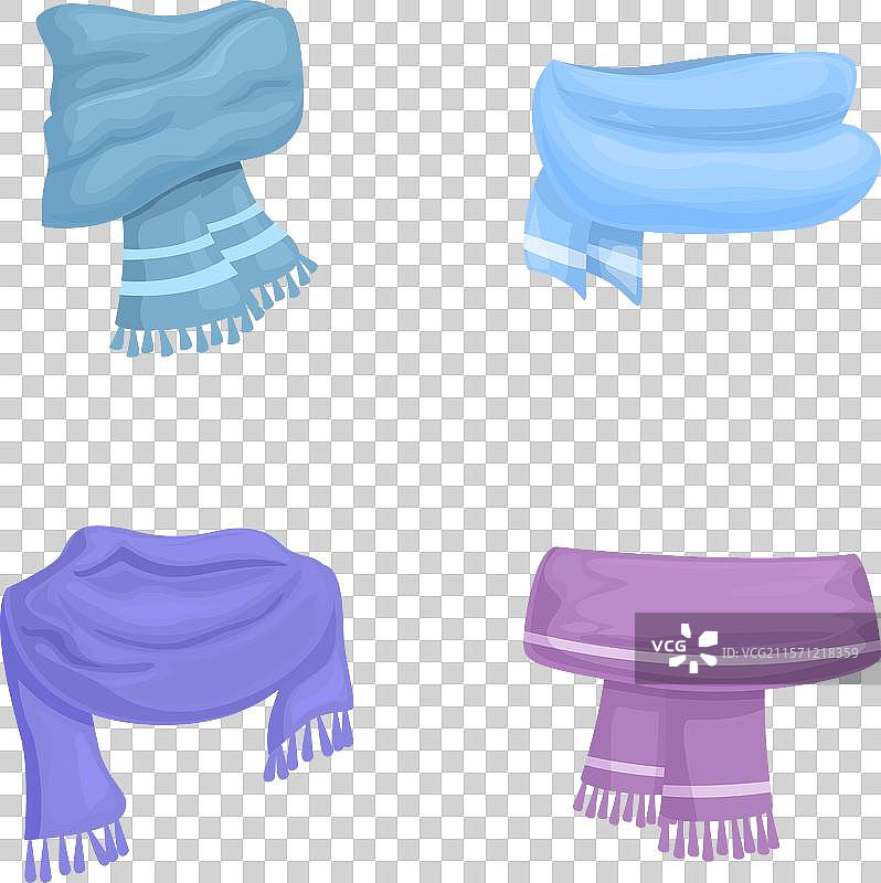 一组色彩斑斓的围巾图片素材