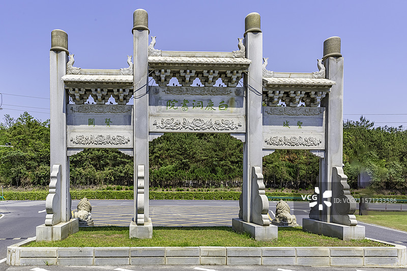 庐山市白鹿洞书院山门反面图片素材