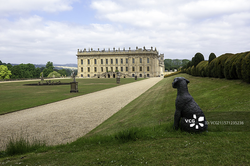 英国德比郡达西庄园风光图片素材