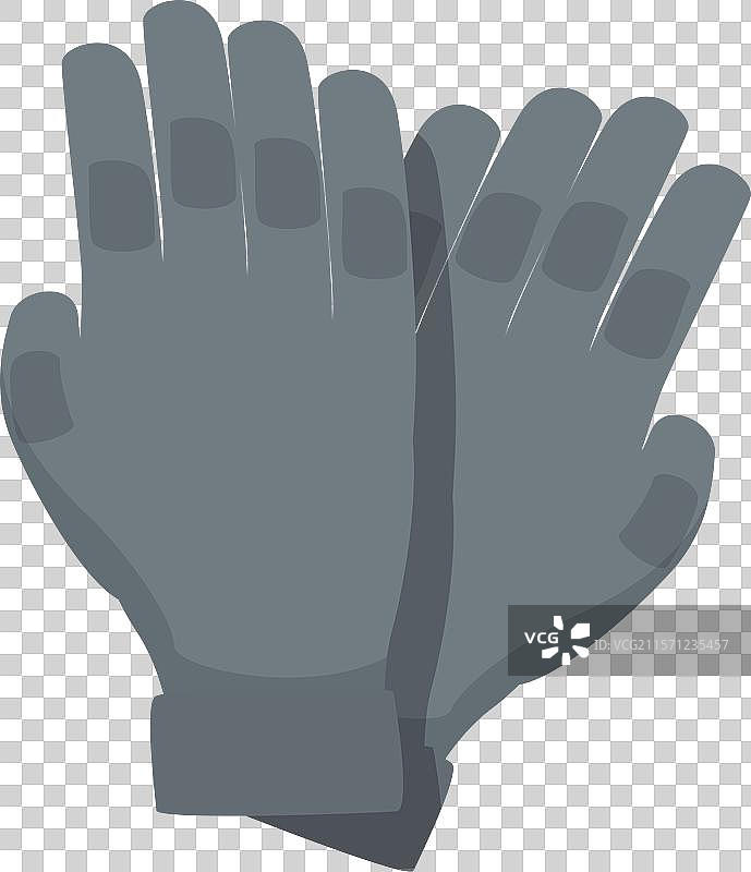 灰色工作手套在工地上保护双手图片素材