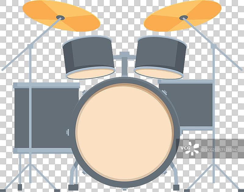 独自站立的鼓组，等待鼓手的到来图片素材