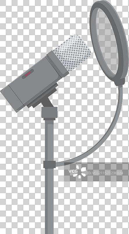 专业的电容麦克风已准备好使用图片素材