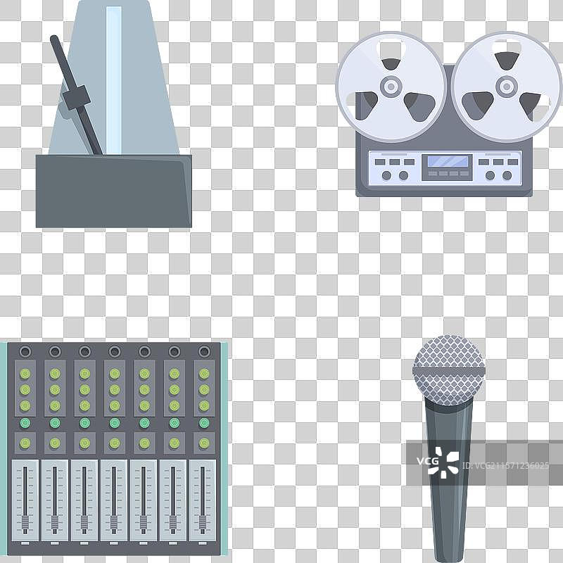 音乐制作图标集图片素材