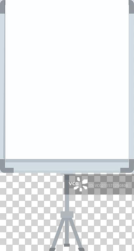 空白白板架在三脚架上，适用于商务场合图片素材