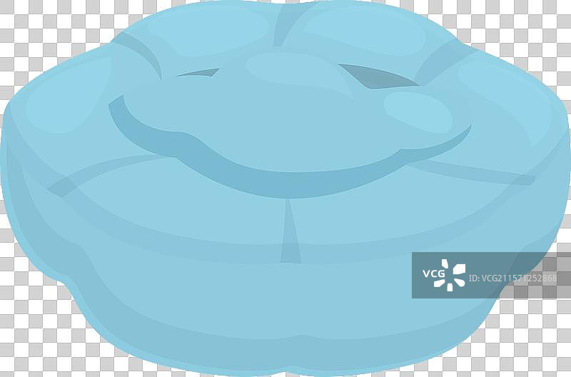 蓝色圆形舒适充气游泳池图片素材