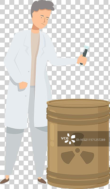 科学家在试管中分析放射性废物图片素材