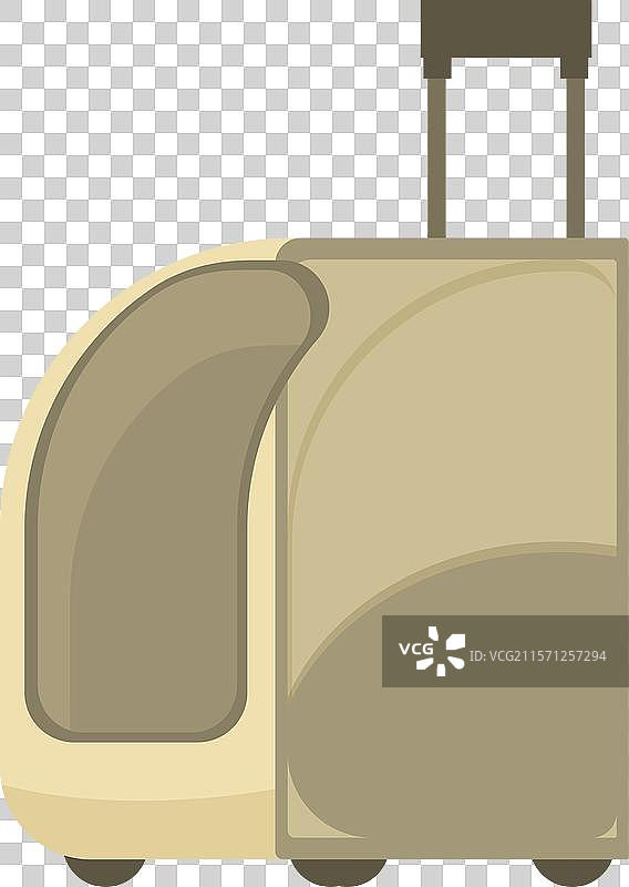 现代旅行箱在轮子上滚动图片素材