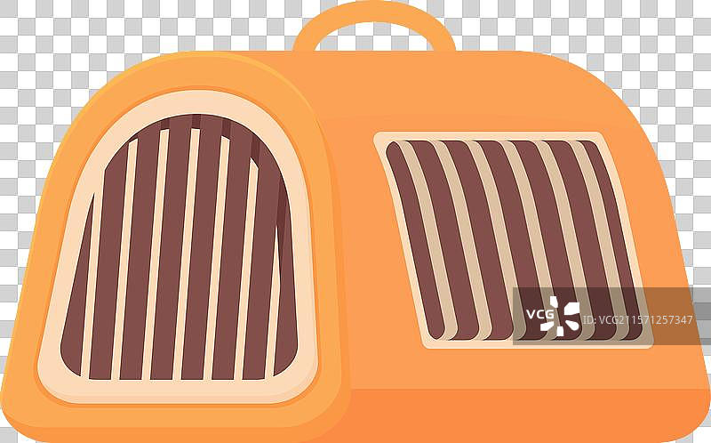 橙色宠物运输箱保护小动物同时图片素材