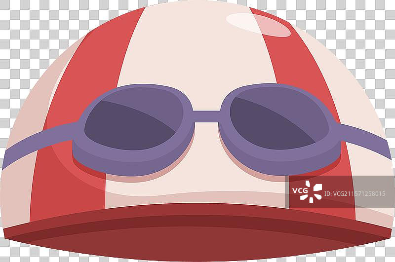 游泳帽和护目镜，适合水上运动图片素材