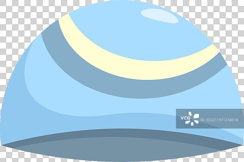 蓝色游泳帽在游泳时保护头发图片素材