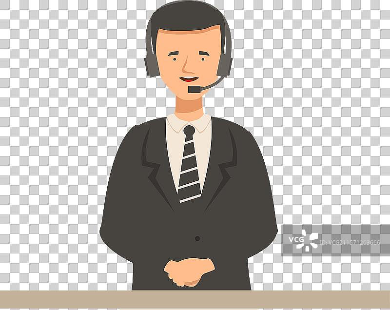 客服代表微笑着。图片素材