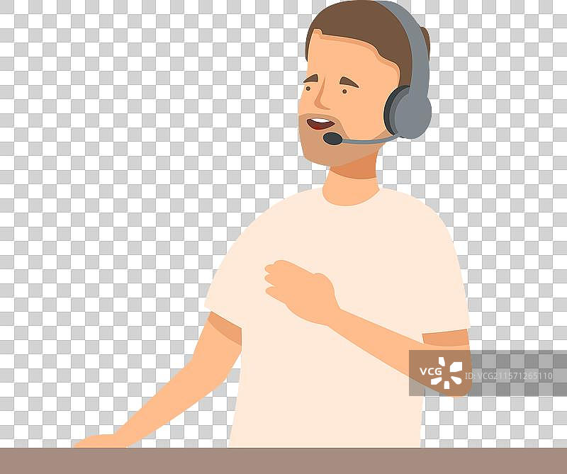 呼叫中心代理与客户通话图片素材