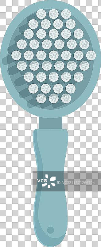 圆形发刷，带塑料手柄图片素材