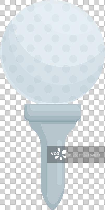 经典的白色高尔夫球放在球座上图片素材