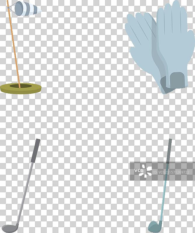 四个高尔夫相关图标的集合图片素材