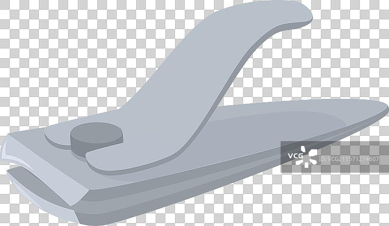 金属指甲剪在白色背景上打开着图片素材