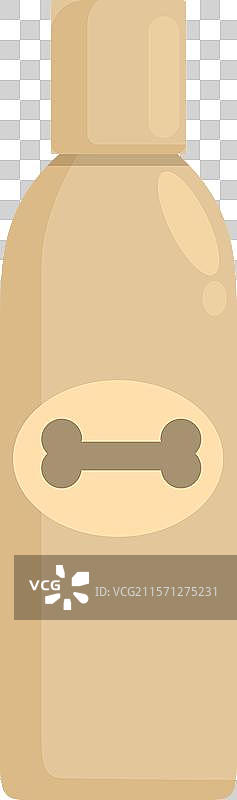 狗用洗发水瓶，含有护发素图片素材