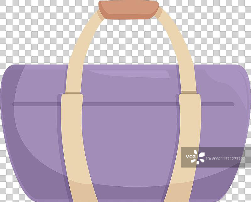 紫色旅行包带手柄，准备好出发了图片素材