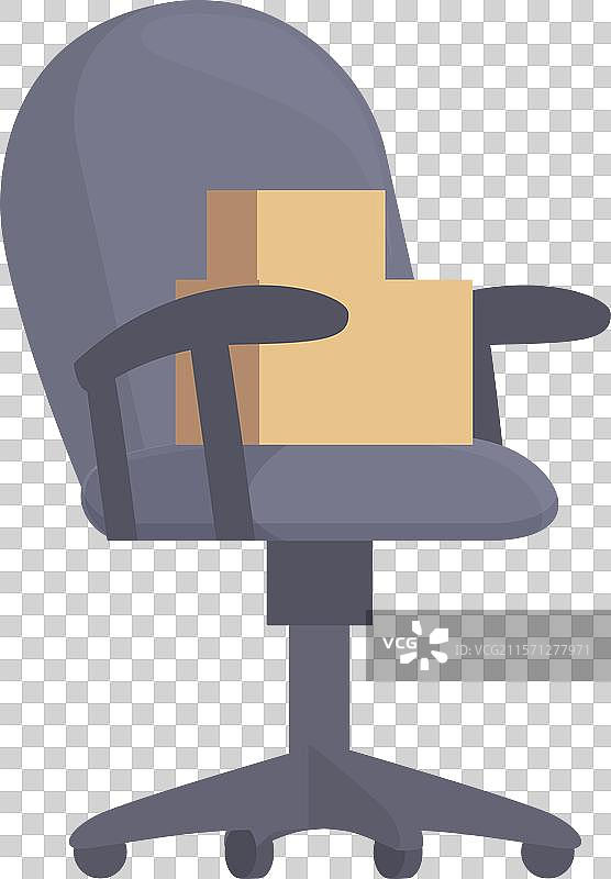 办公椅与纸箱代表工作图片素材