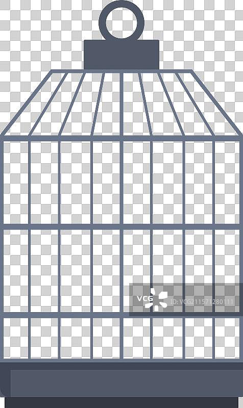 经典的空鸟笼在等待它的主人图片素材
