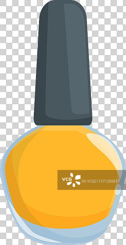 黄色指甲油瓶放在白色背景上图片素材