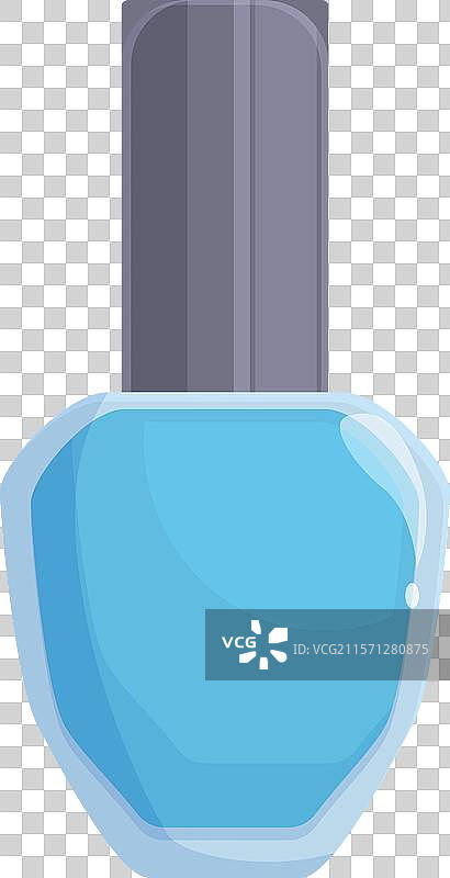 蓝色指甲油瓶，带封闭的瓶盖图片素材