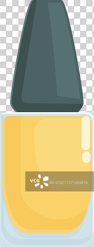 一瓶封闭的黄色指甲油直立着图片素材