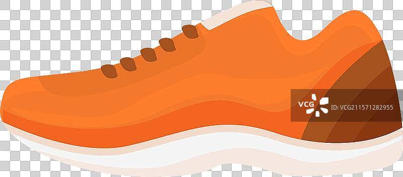 橙色跑鞋宣传健康生活方式图片素材